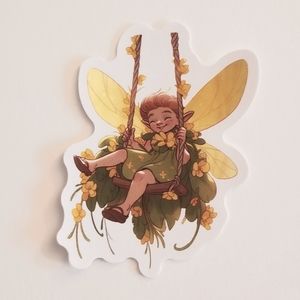 10/$10 Fairy On Swing Sticker